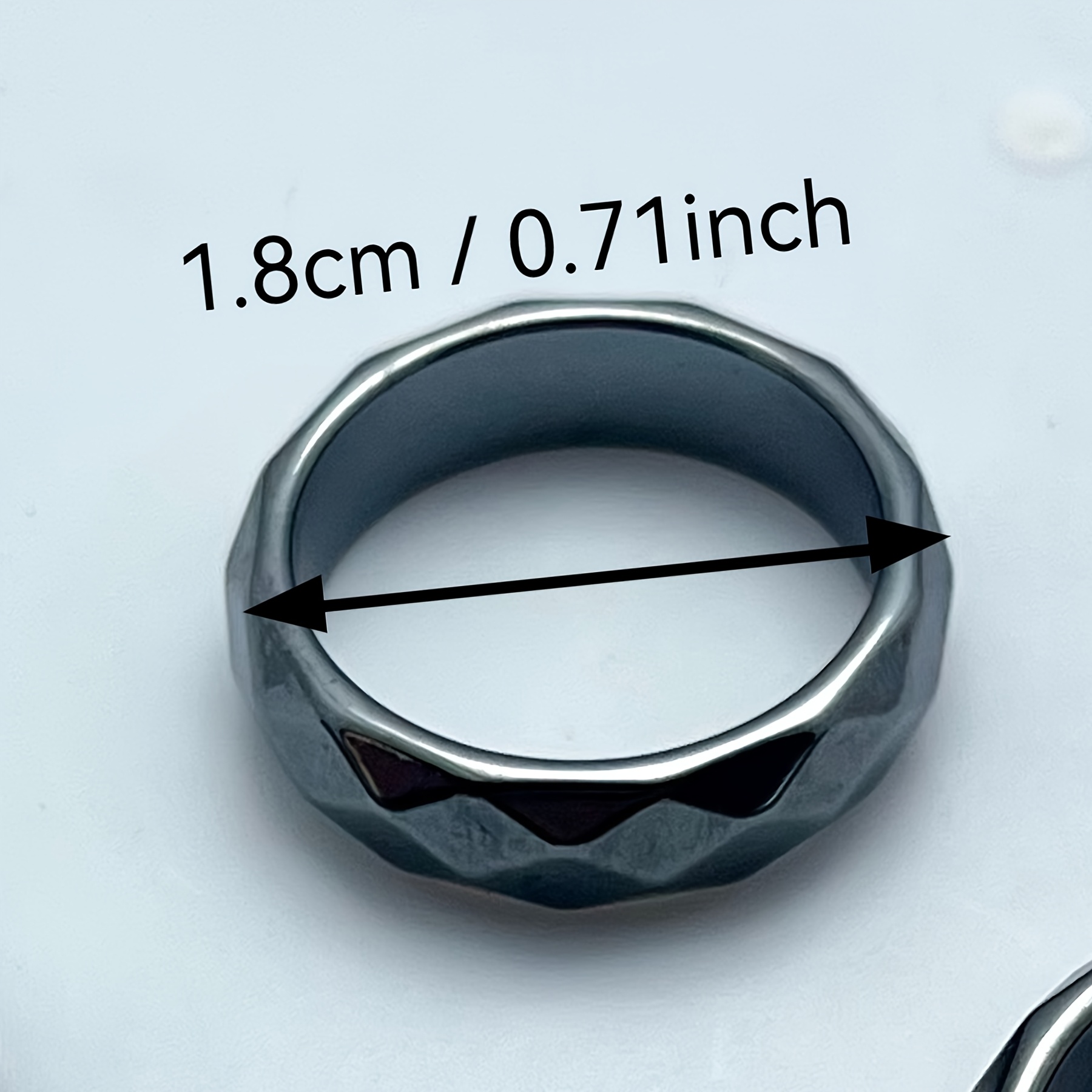 Terahertz Stone Faceted Ring Friendship Matching Promise Rings